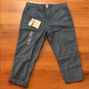 Gap Factory Chambray Mid Rise Girlfriend Chinos